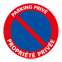 Panneau PARKING PRIVE PROPRIETE PRIVEE (L0069)