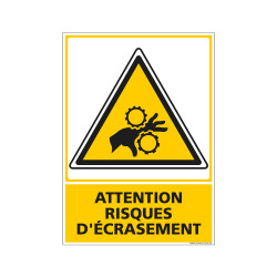 Panneau de Signalisation ATTENTION RISQUES D'ECRASEMENTS (C1181)