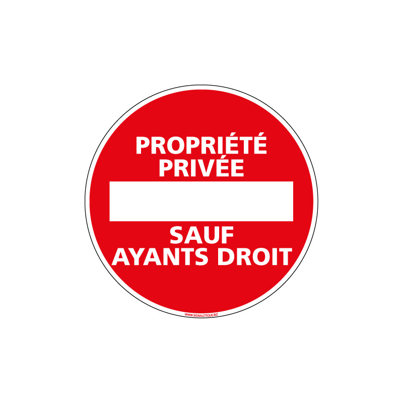 AUA SIGNALETIQUE Schild – Propriété Privée Sauf Résidents | 330 Mm, Aluminium Dibond 3mm | Französischer Hersteller