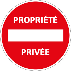 Panneau PROPRIETE PRIVEE SENS INTERDIT (L0156)