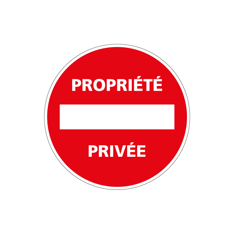Panneau PROPRIETE PRIVEE SENS INTERDIT (L0156)