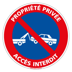 Panneau PROPRIETE PRIVEE ACCES INTERDIT (L0215)