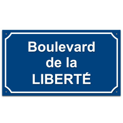 Plaque de rue extérieur en alu laqué - Direct Signalétique