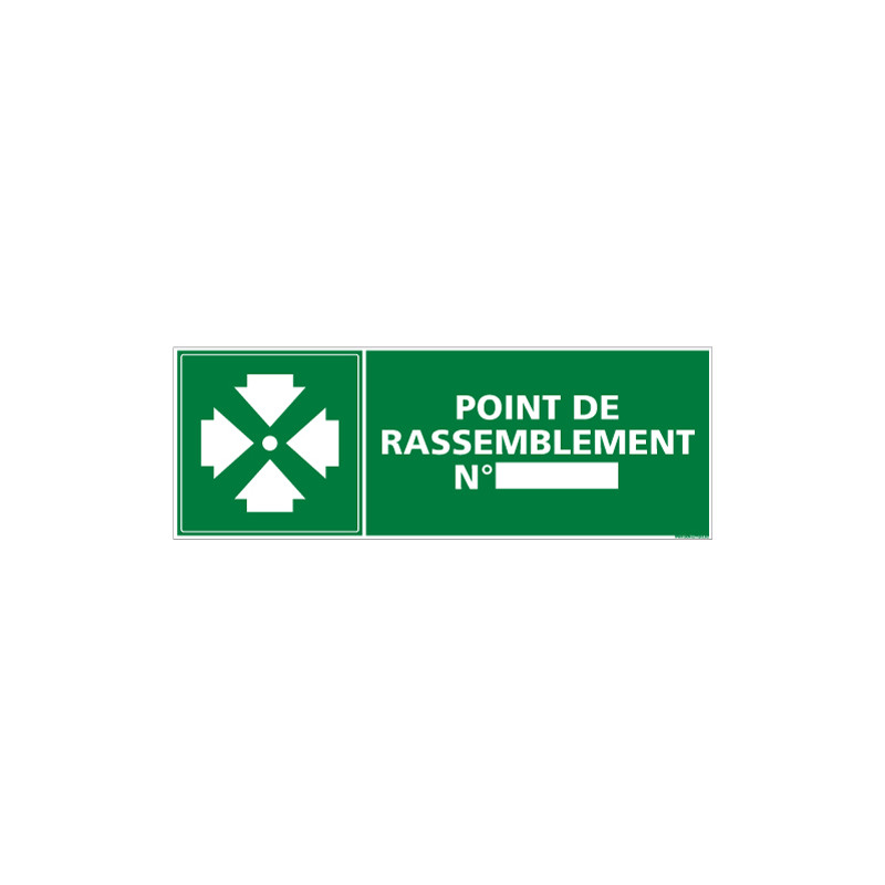 PANNEAU POINT DE RASSEMBLEMENT NUM (B0165)