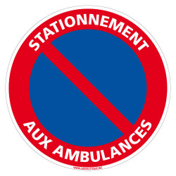 PANNEAU STATIONNEMENT AMBULANCES (L0271)