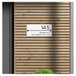 Plaque numéro de maison signalétique façade maison