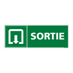 PANNEAU SORTIE ISSUE DE SECOURS (BAS) (B0173)