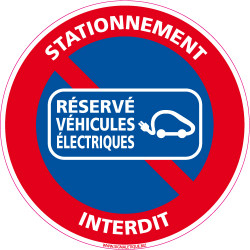 PANNEAU STATIONNEMENT RESERVE AUX VEHICULES ELECTRIQUES (L0284)
