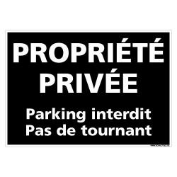 Panneau parking privé propriété privée logo (REFAB030)