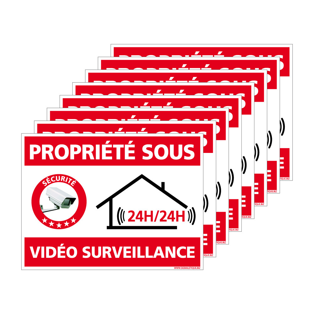 Autocollants vidéo surveillance, Dispositif Sous Vidéo