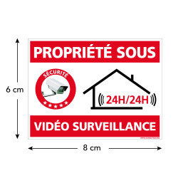 adhésif propriété sous vidéo surveillance