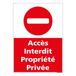 PANNEAU ACCES INTERDIT PROPRIETE PRIVEE (L0727)