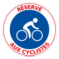 PANNEAU STATIONNEMENT RESERVE AUX CYCLISTES (L1003)