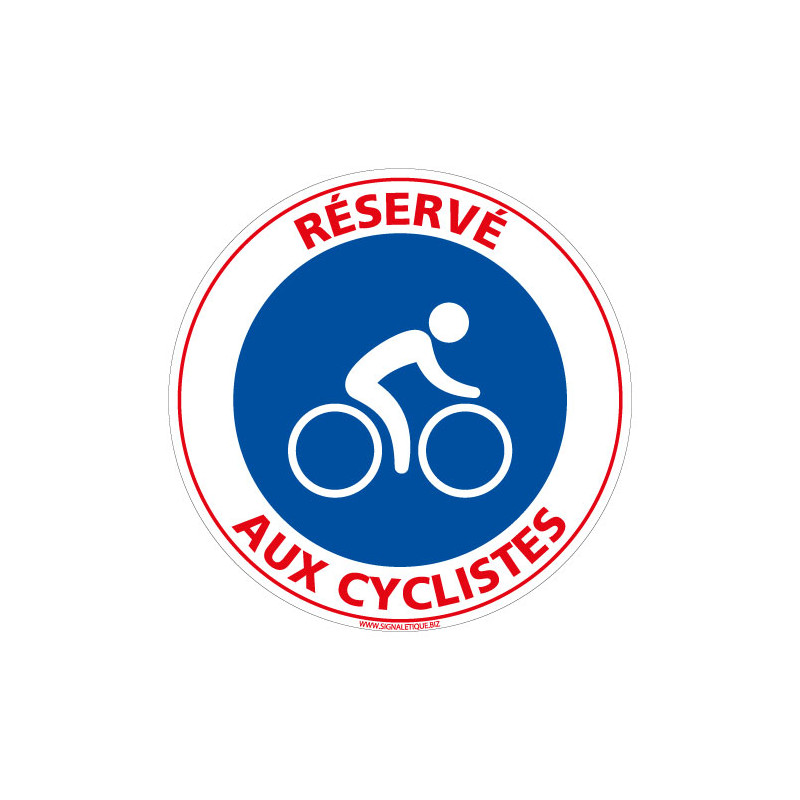 PANNEAU STATIONNEMENT RESERVE AUX CYCLISTES (L1003)