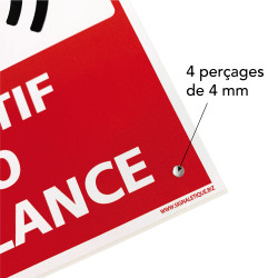 panneau signalisation avec percage