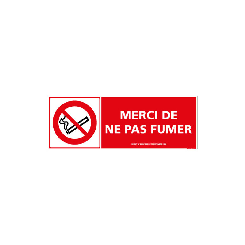 PANNEAU MERCI DE NE PAS FUMER (N0052)