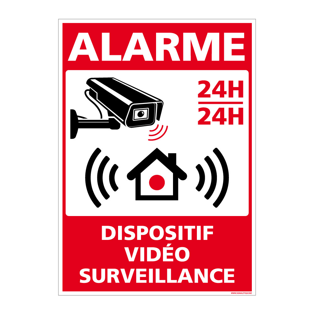 Panneau Alarme dispositif vidéo surveillance