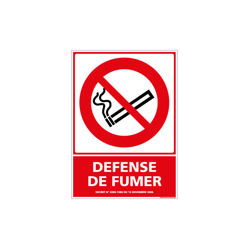 PANNEAU DEFENSE DE FUMER (N0119)