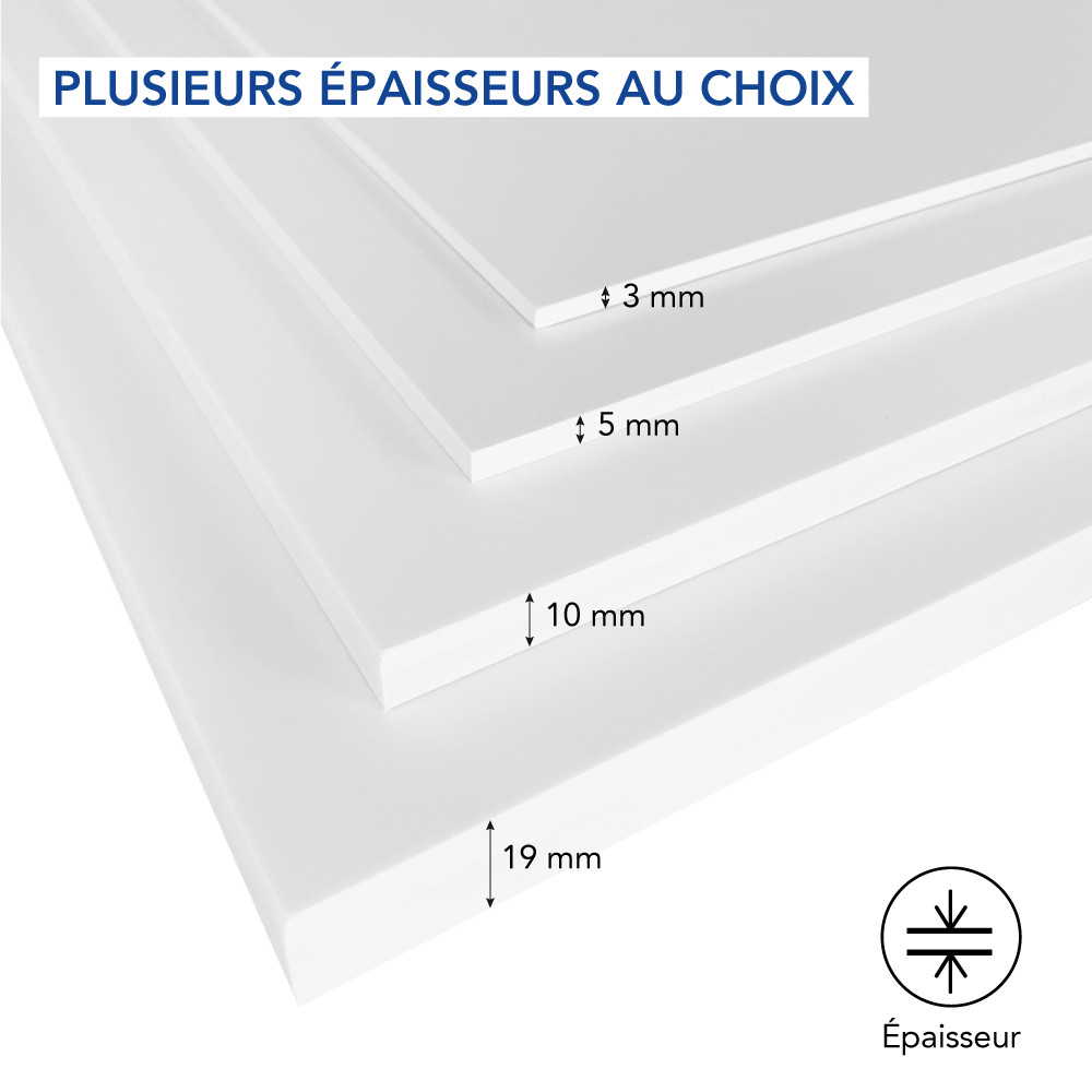 PVC Expansé PVC Mousse Comacel Plusieurs Épaisseurs et Tailles