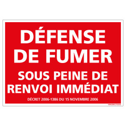PANNEAU DEFENSE DE FUMER (N0134)