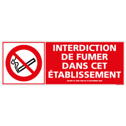 PANNEAU INTERDICTION DE FUMER DANS CET ETABLISSEMENT (N0149)