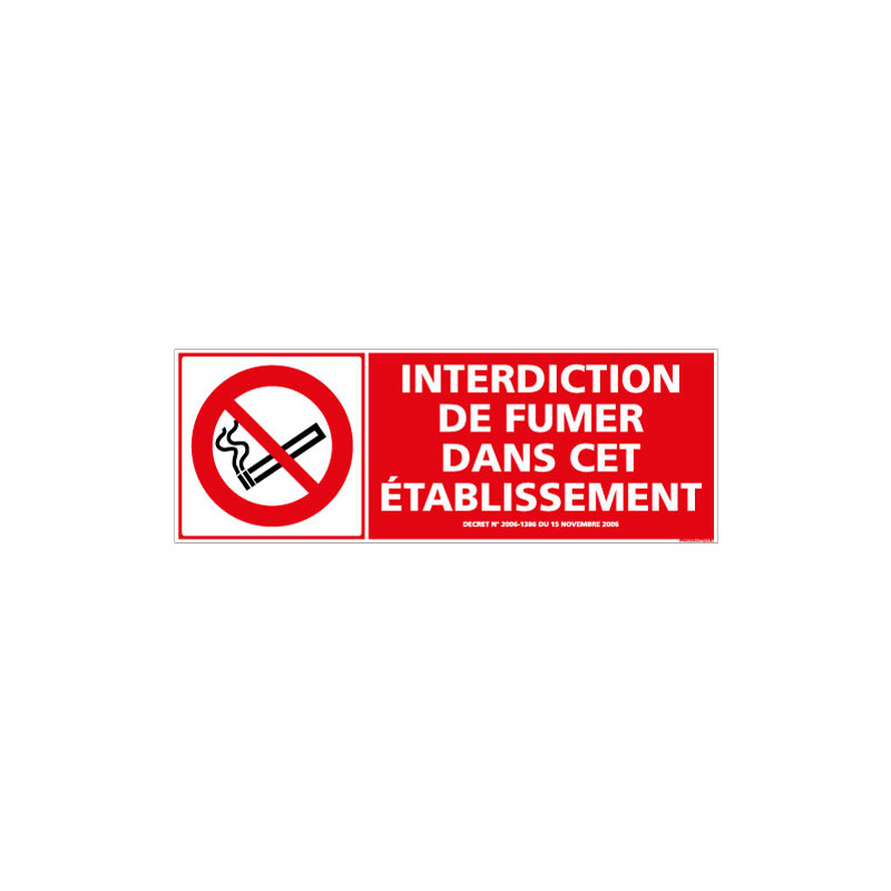 PANNEAU INTERDICTION DE FUMER DANS CET ETABLISSEMENT (N0149)