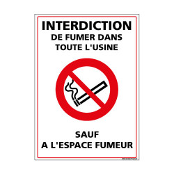 Interdiction de fumer dans toute l'usine (N0162)