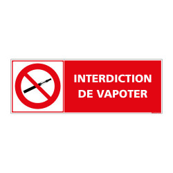 PANNEAU INTERDICTION DE VAPOTER (N0165)