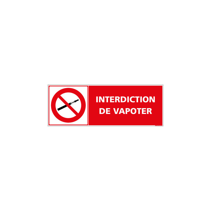 PANNEAU INTERDICTION DE VAPOTER (N0165)