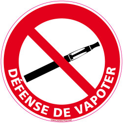 PANNEAU DEFENSE DE VAPOTER (N0168)
