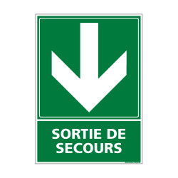 Panneau evacuation/secours SORTIE DE SECOURS (B0241)