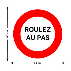 panneau roulez au pas