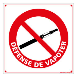 PANNEAU DEFENSE DE VAPOTER (N0180)