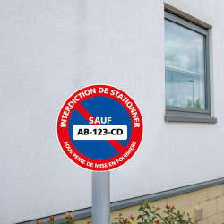 panneau de signalisation stationnement interdit sauf