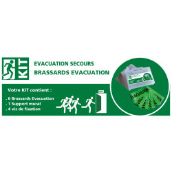 Kit d'évacuation secours brassards évacuation