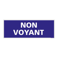 PANNEAU SIGNALISATION HANDICAPES, MOBILITE REDUITE NON VOYANT