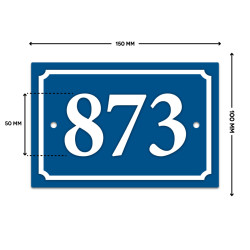 Dimensions lettre plaque bleue 150 x 100 mm