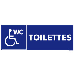 Panneau de signalisation TOILETTES HANDICAPES (G0330)