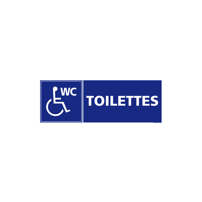 Panneau de signalisation TOILETTES HANDICAPES (G0330)