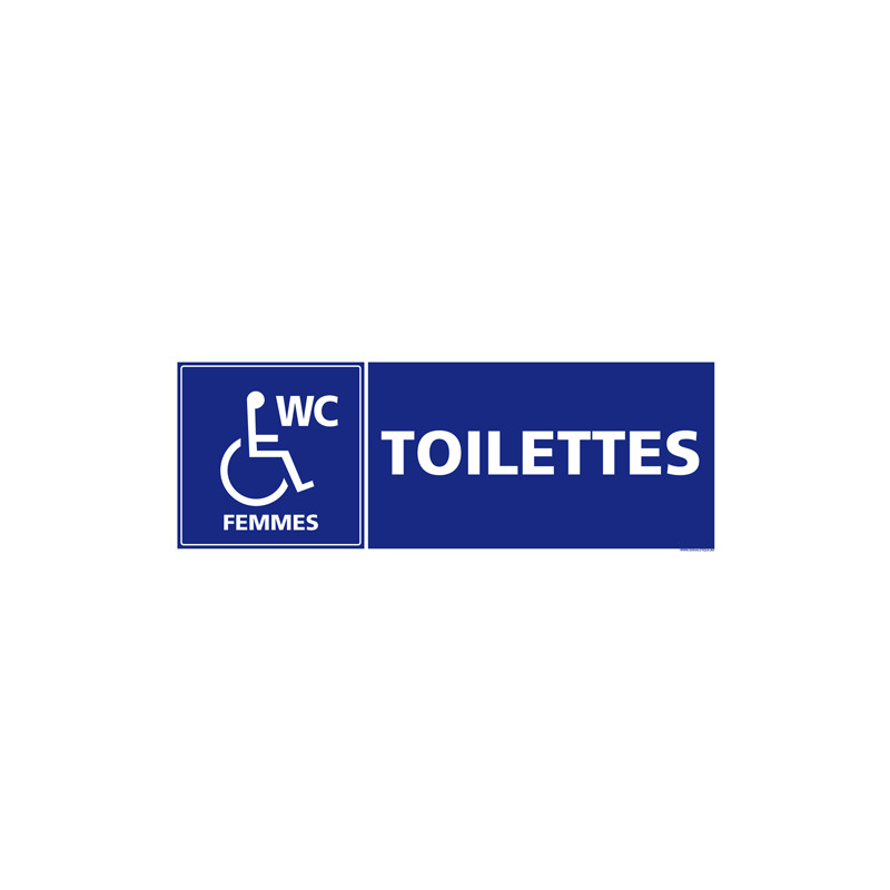 Panneau de signalisation TOILETTES HANDICAPES FEMMES (G0331)