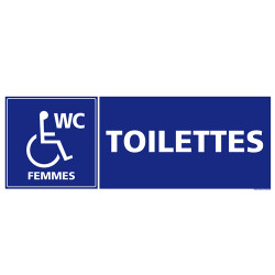 Panneau de signalisation TOILETTES HANDICAPES FEMMES (G0331)