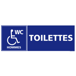 Panneau de signalisation TOILETTES HANDICAPES HOMMES (G0332)