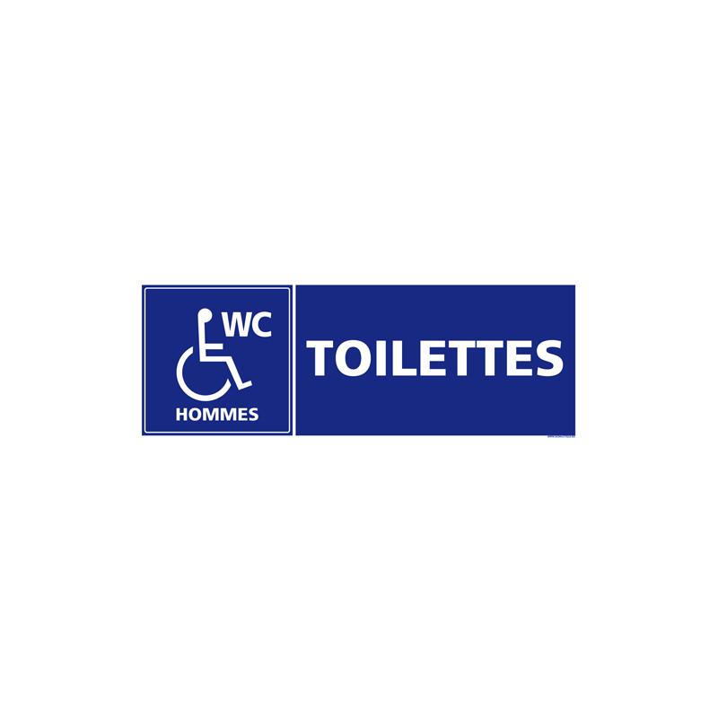 Panneau de signalisation TOILETTES HANDICAPES HOMMES (G0332)