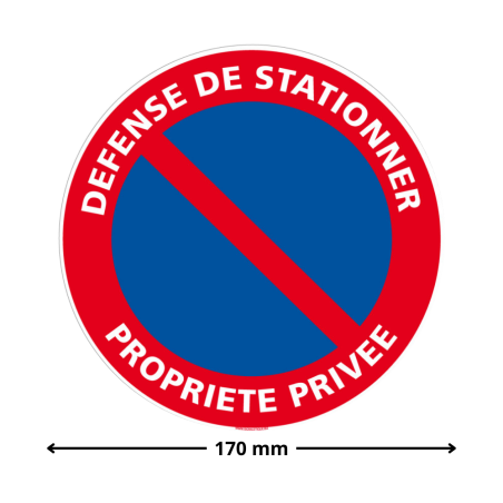 AUA SIGNALETIQUE Panneau Défense Stationner - PVC 1.5mm 230mm