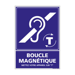 Panneau de signalisation Boucle Magnétique (G1043)