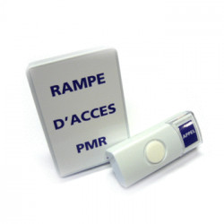 Panneau de signalisation APPEL RAMPE D'ACCES + Sonnette intégrée (G1102)