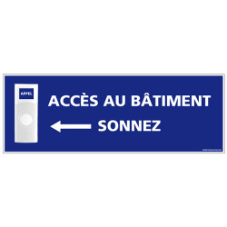 Panneau de signalisation APPEL RAMPE D'ACCES + Sonnette intégrée (G1107)