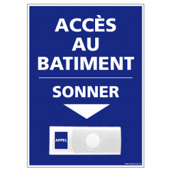 Panneau de signalisation APPEL RAMPE D'ACCES + Sonnette intégrée (G1108)