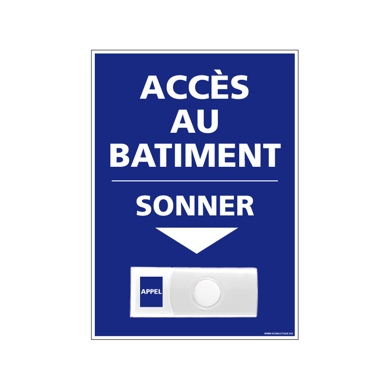 Panneau de signalisation APPEL RAMPE D'ACCES + Sonnette intégrée (G1108)