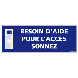 Panneau de signalisation APPEL RAMPE D'ACCES + Sonnette intégrée (G1109)